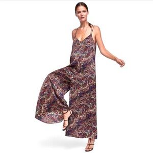 Zara silky Multicolor Paisley Jumpsuit